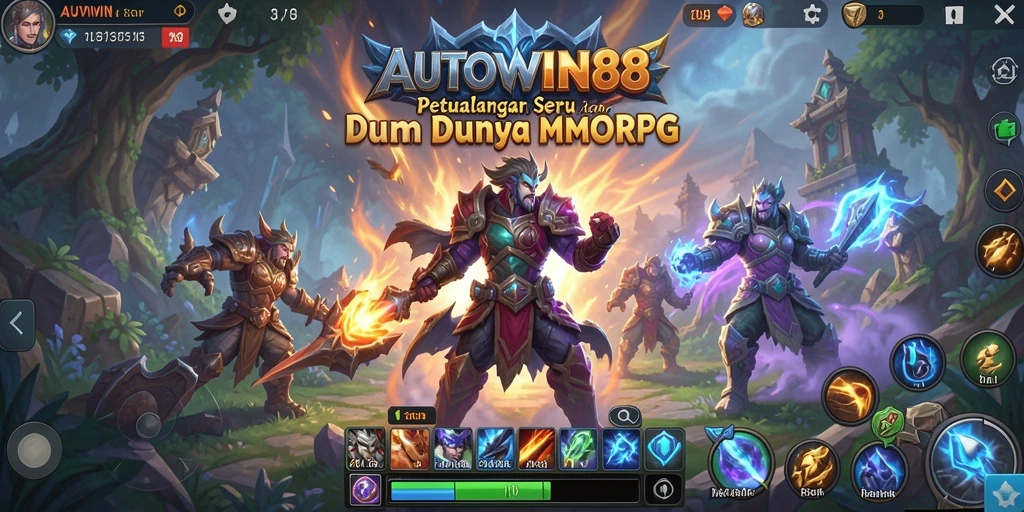 Screenshot utama AUTOWIN88 menampilkan aksi seru dalam gameplay MMORPG.