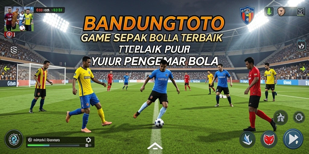 Tampilan gameplay BANDUNGTOTO yang mendebarkan di lapangan sepak bola.