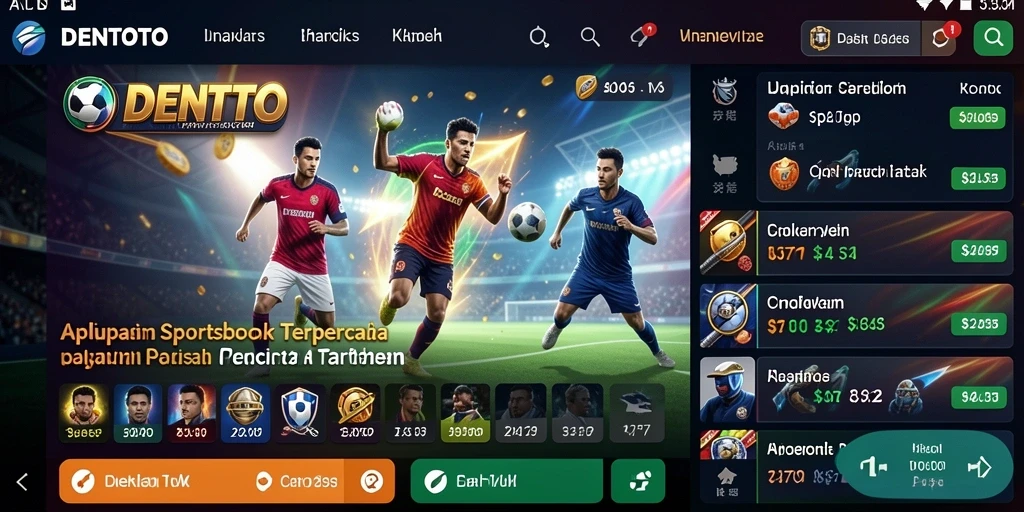 Screenshot DENTOTO menunjukkan antarmuka taruhan yang menarik dan mudah digunakan.