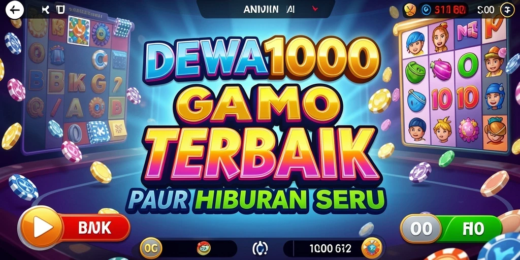 Screenshot gameplay DEWA1000 yang penuh warna dan menarik.
