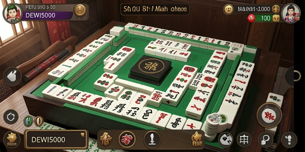 Tampilan gameplay DEWI5000 yang mendebarkan dan penuh warna.