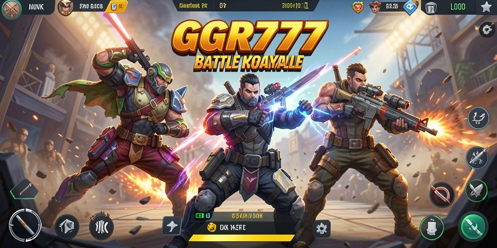 Gameplay intens di arena Battle Royale GGR777.
