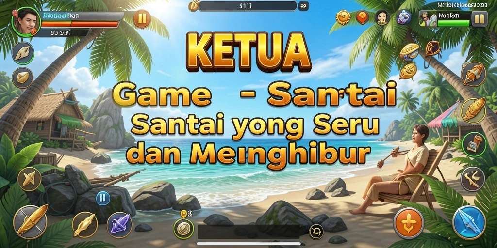 Tampilan gameplay KETUA yang ceria dan mengasyikkan.