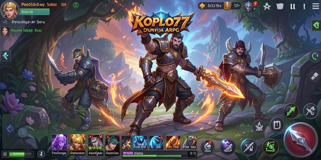 Gameplay KOPLO77 menampilkan pertarungan seru dan karakter yang beragam.