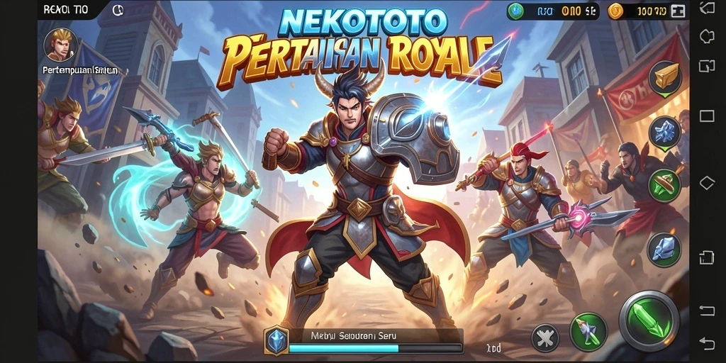 Gameplay mendebarkan dalam pertempuran royal di NEKOTOTO.
