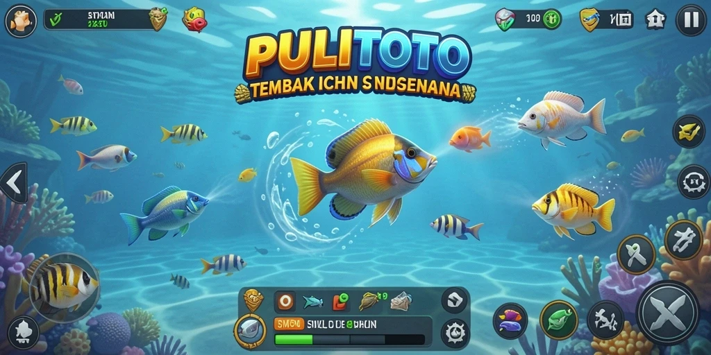Screenshot gameplay PULITOTO menampilkan momen seru menembak ikan.
