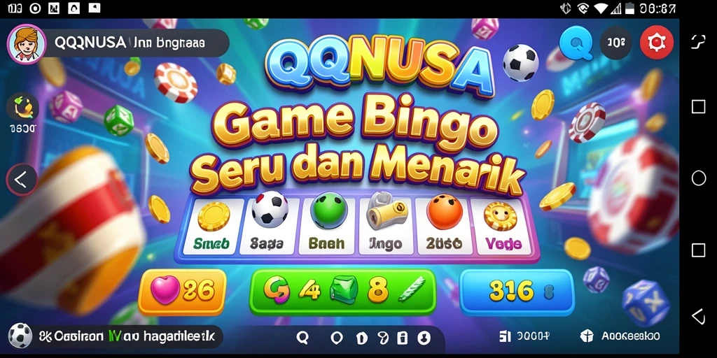 Tampilan gameplay menarik dari aplikasi QQNUSA Bingo.
