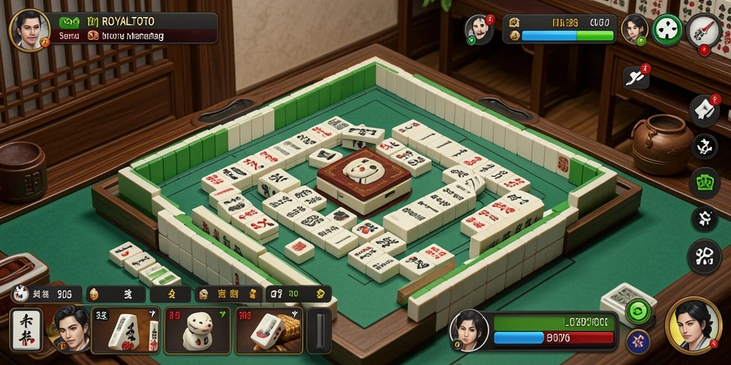Screenshot utama ROYALTOTO menampilkan gameplay Mahjong yang menarik.
