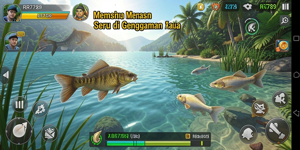 Gameplay RR789 menunjukkan aksi memancing yang mendebarkan dan menantang.