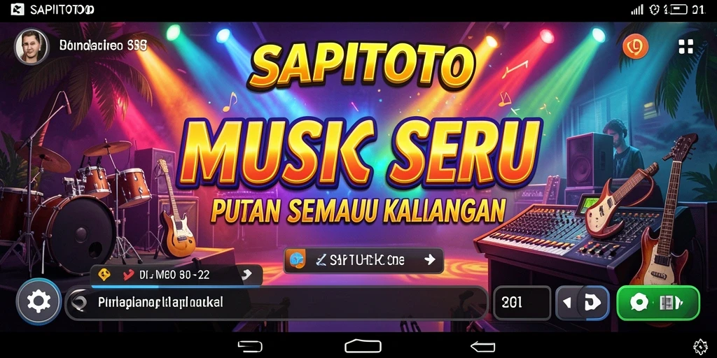 Tampilan gameplay SAPITOTO dengan interaksi musik yang menarik.