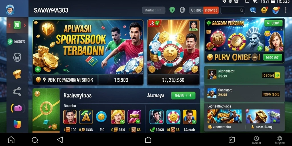 Tampilan gameplay mendebarkan di aplikasi Sportsbook SAVAYA303.