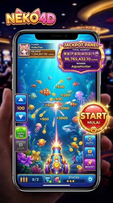 Screenshot tampilan utama aplikasi neko4d.
